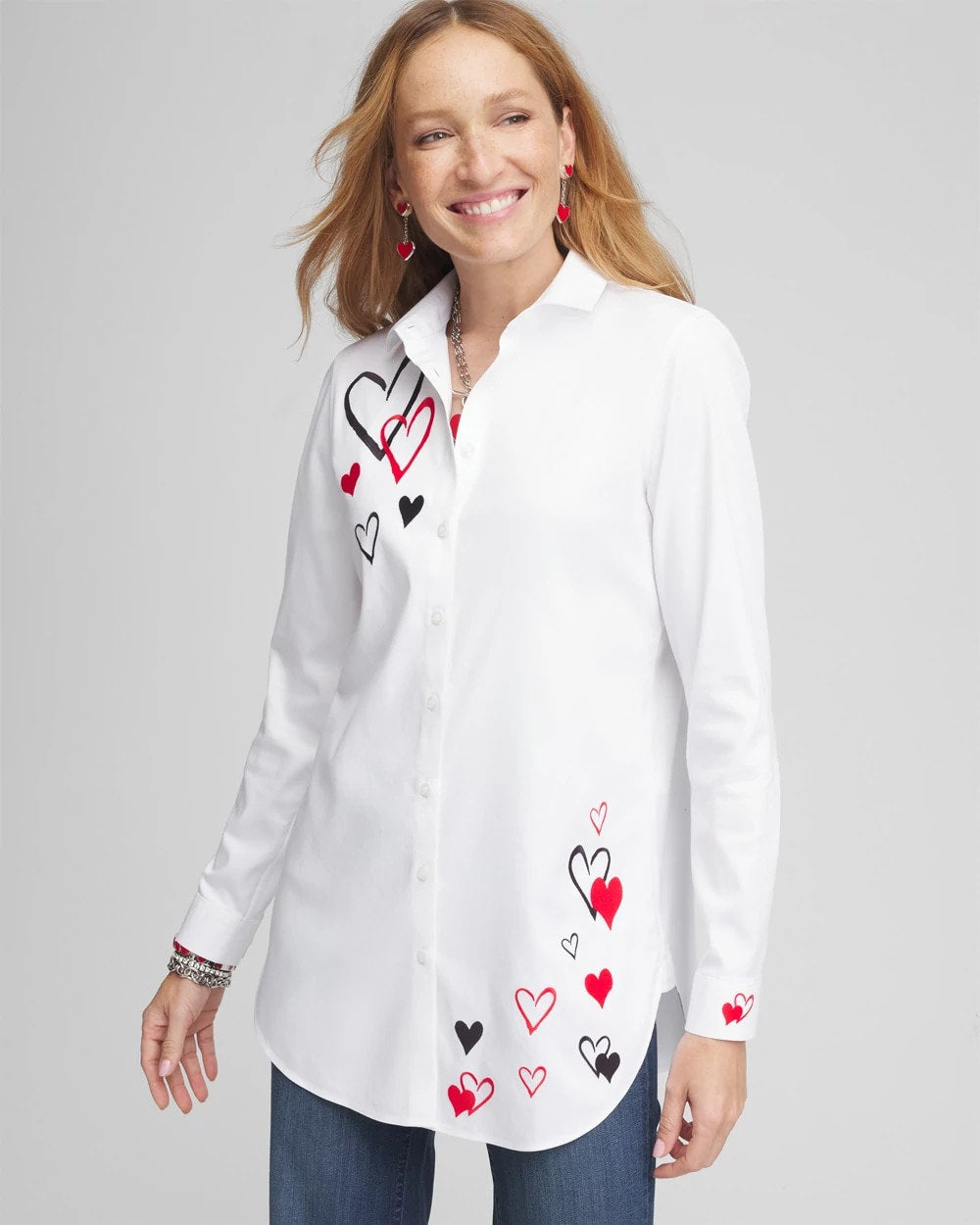 Chico's - No Iron™ Valentine's Day Embroidered Tunic
