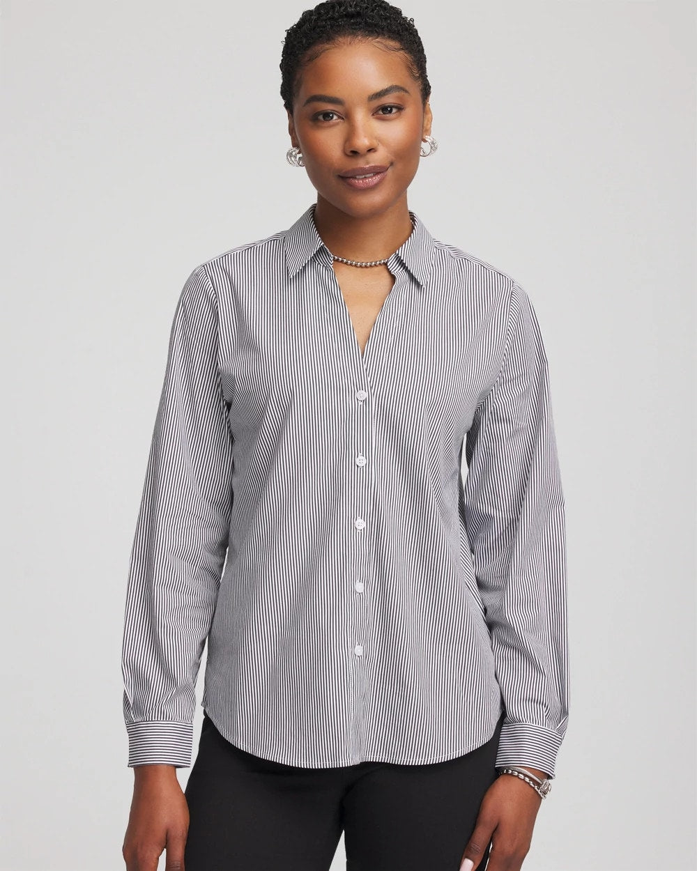 Chico's - Poplin Stripe Shirt