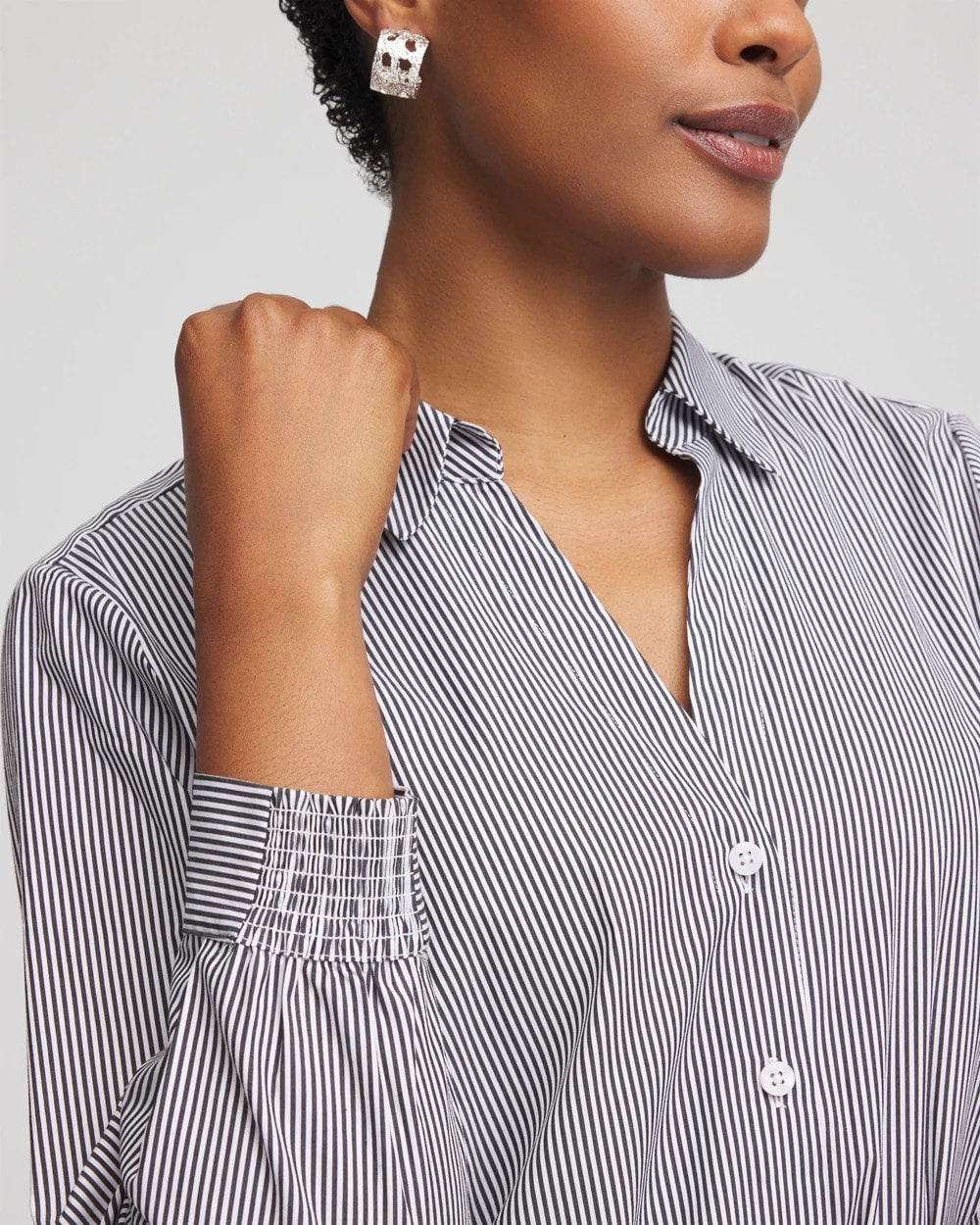 Chico's - Poplin Stripe Shirt