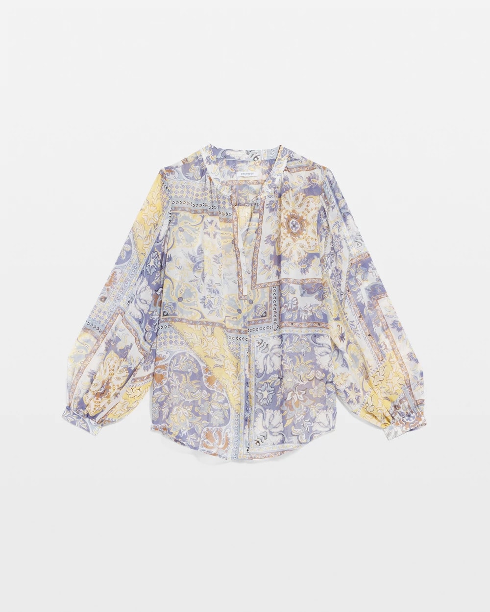 Chico's - Artisanal Georgette Blouson-Sleeve Blouse
