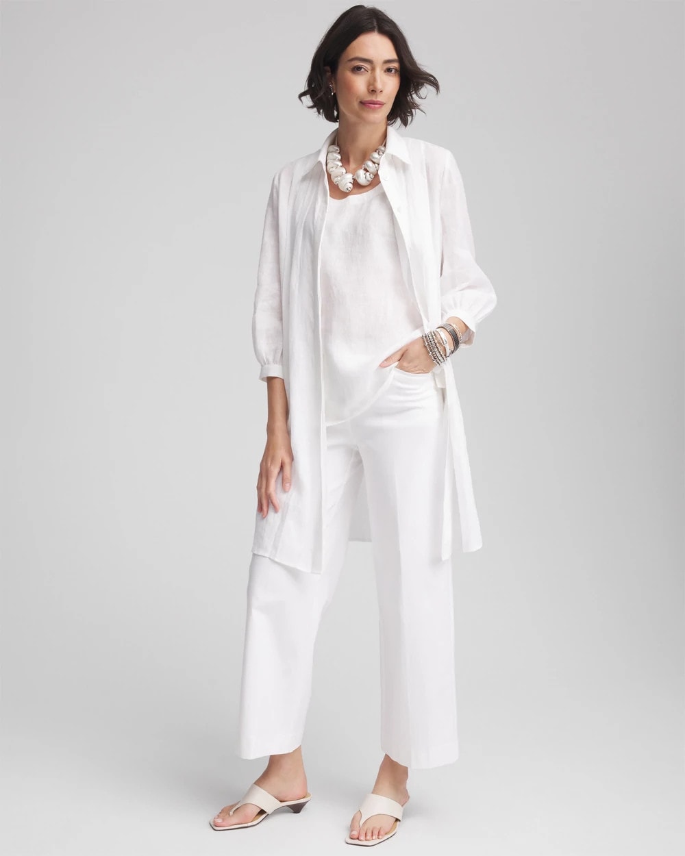 Chico's - Pintuck Placket Linen Tunic