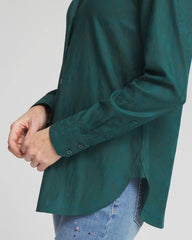 Chico's - No Iron™ Green Jacquard Shirt