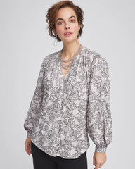 Chico's - Crepe Embroidered Blouse