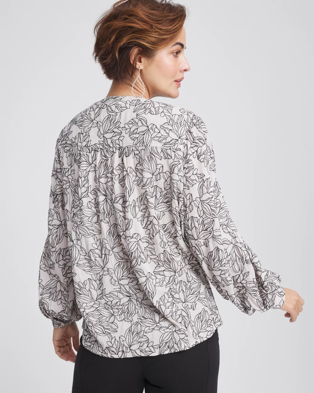 Chico's - Crepe Embroidered Blouse