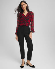 Chico's - Georgette Clip Dot Ruffle Blouse