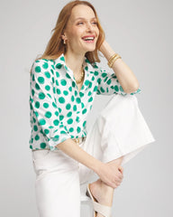 Chico's - No Iron™ Polka-Dot Sateen Shirt