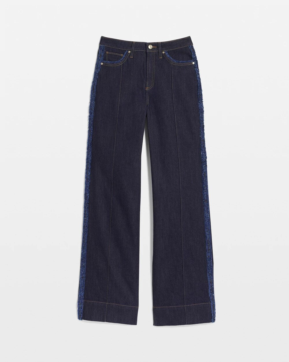 Chico's - Frayed High-Rise Wide-Leg Jeans