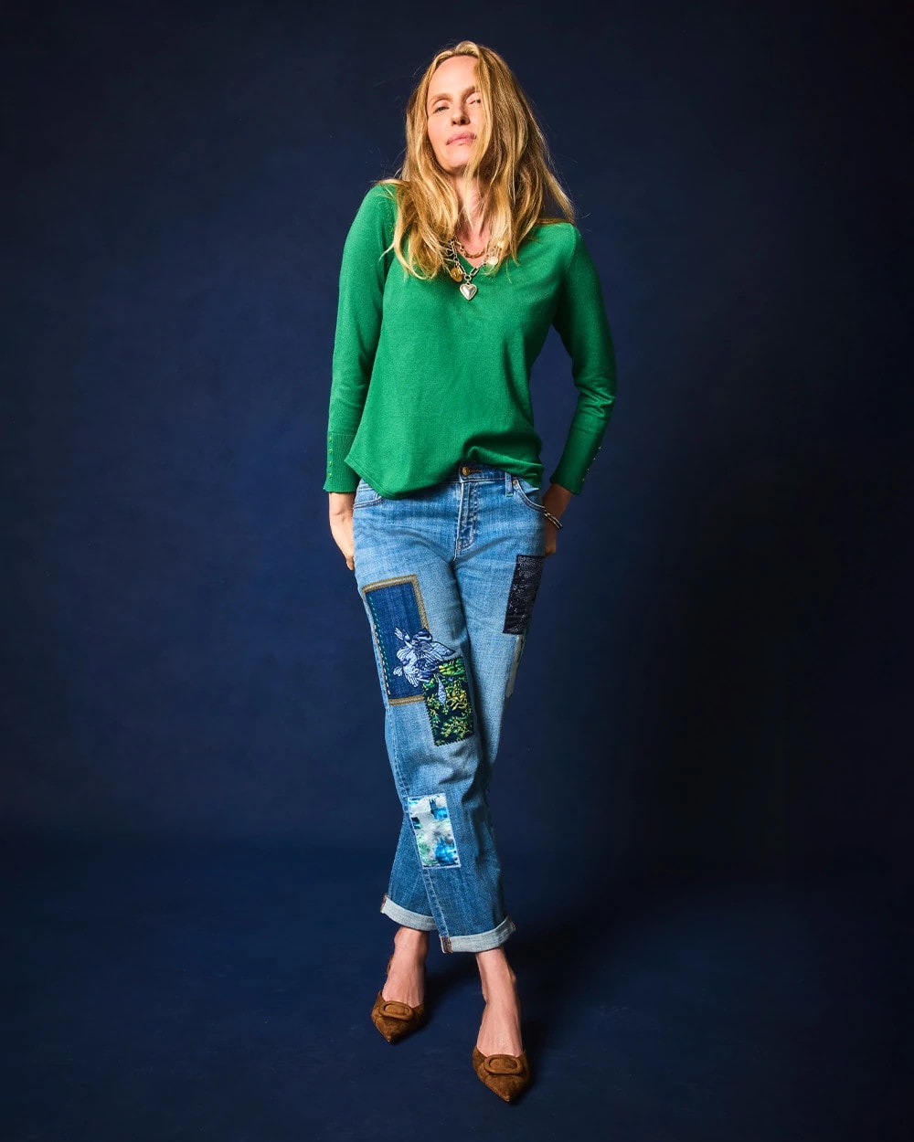 Chico's - Boyfriend Patchwork Cropped Jeans