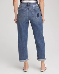 Chico's - Boyfriend Patchwork Cropped Jeans