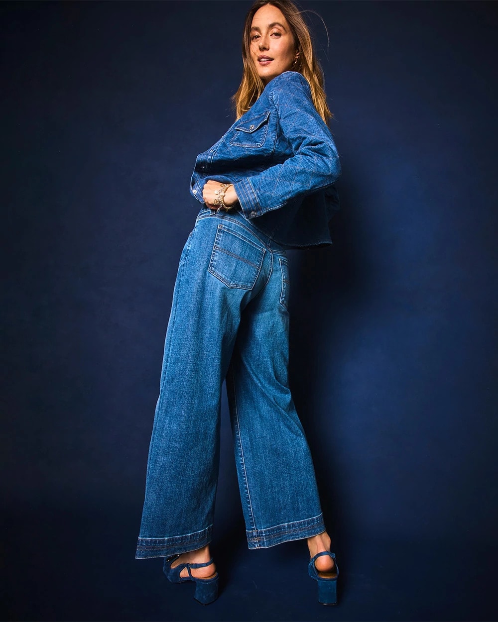 Chico's - Double Stitch Wide-Leg Cropped Pants