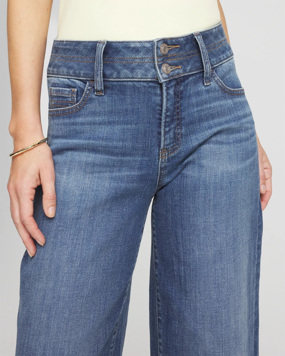 Chico's - Double Stitch Wide-Leg Cropped Pants