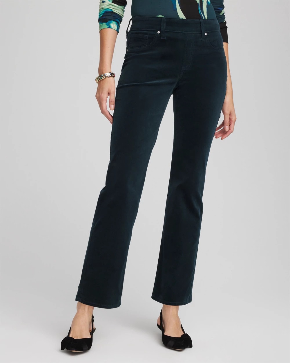 Chico's - Velveteen Pull-On Flared Jeans