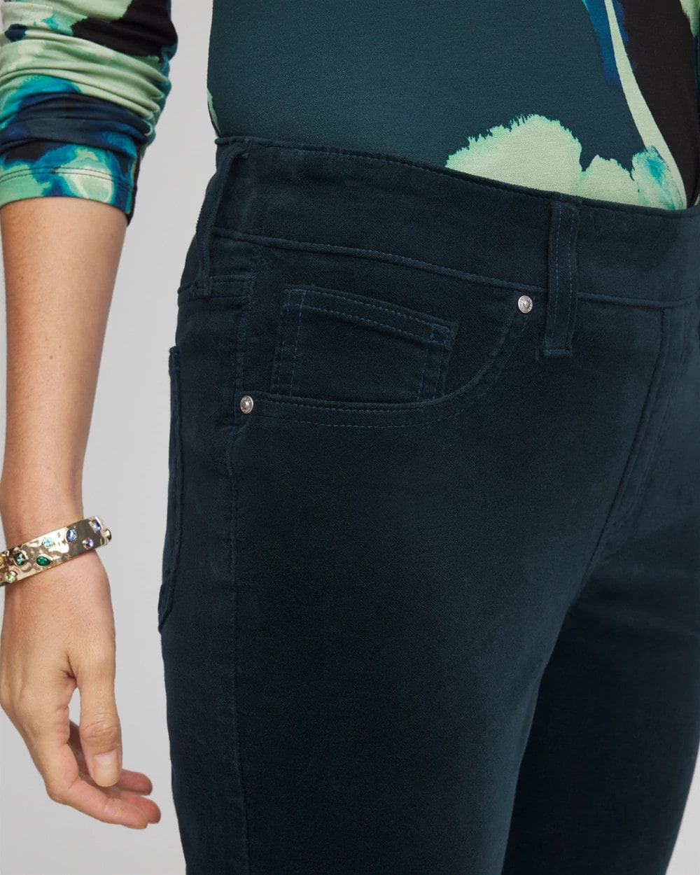 Chico's - Velveteen Pull-On Flared Jeans