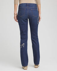 Chico's - Sequins Rose Girlfriend Slim-Leg Jeans