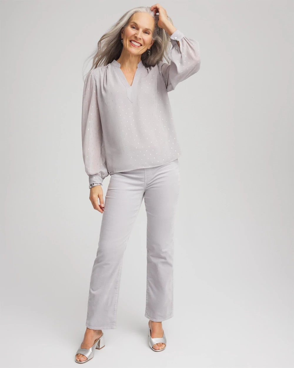 Chico's - Velveteen Pull-On Flared Jeans