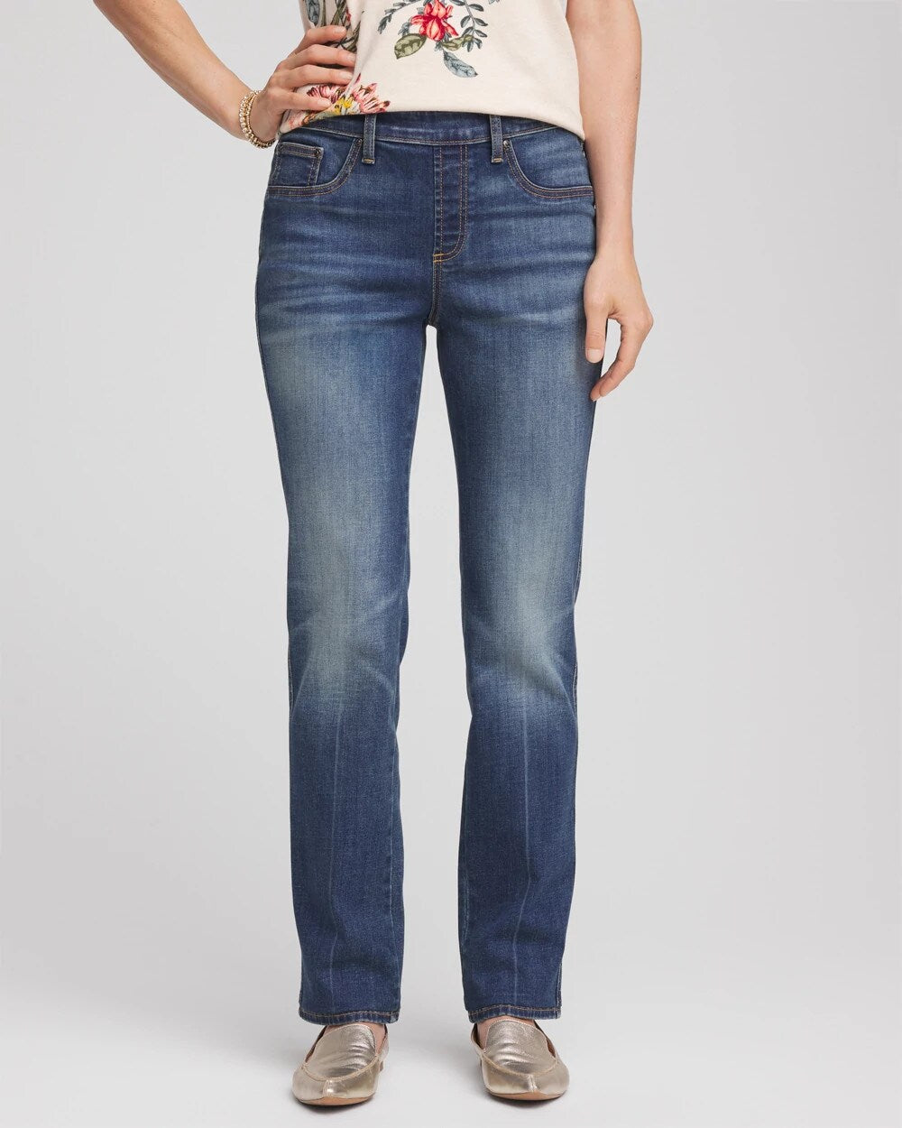 Chico's - Pull-On Straight Jeans