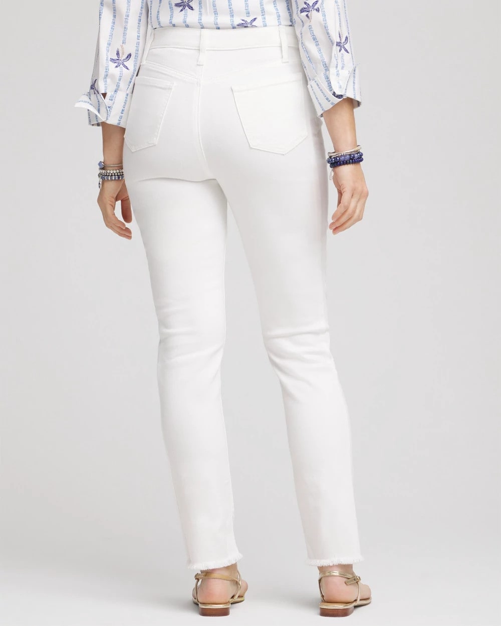 Chico's - No-Stain Girlfriend Frayed Ankle Jeans