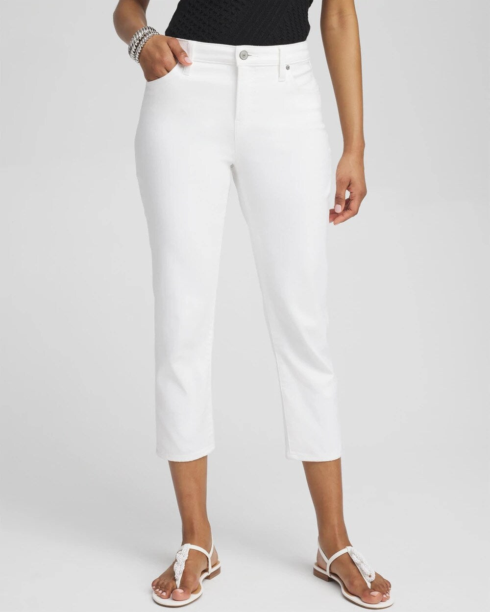 Chico's - No Stain Girlfriend Cropped Jeans