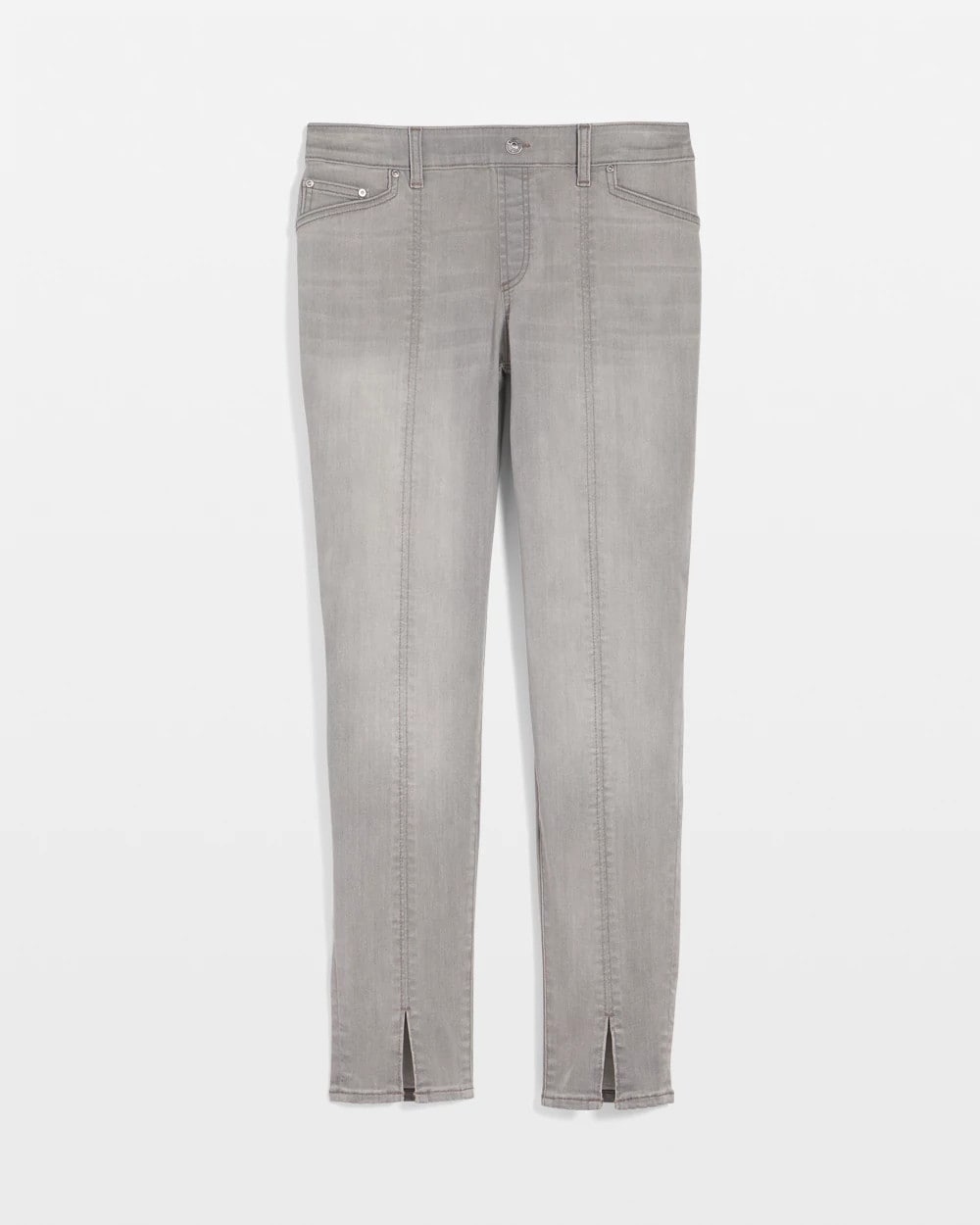 Chico's - Silver Pull-On Slim Ankle Jeggings