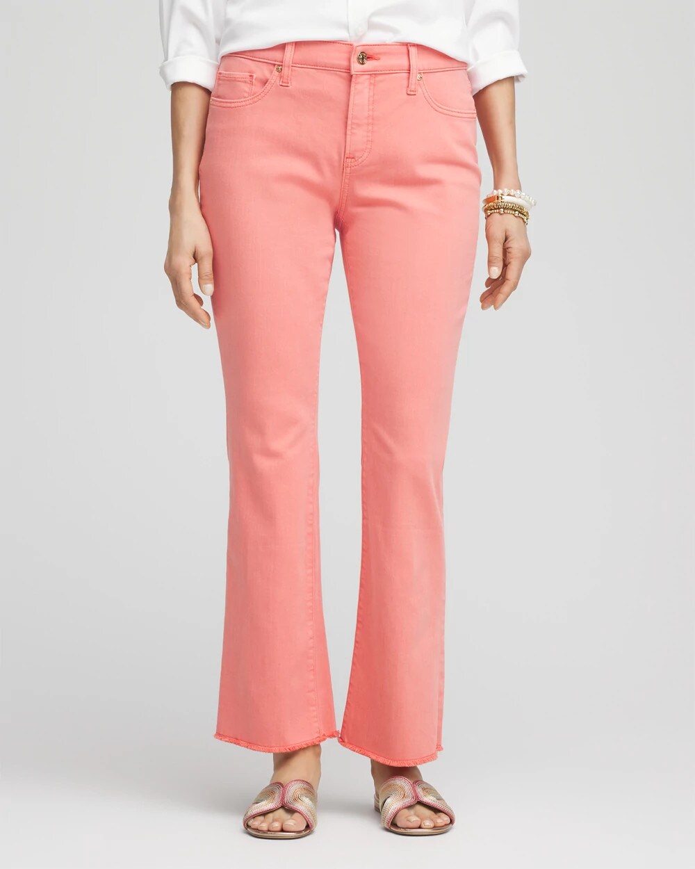 Chico's - Girlfriend Fray Hem Kick Flare Jeans