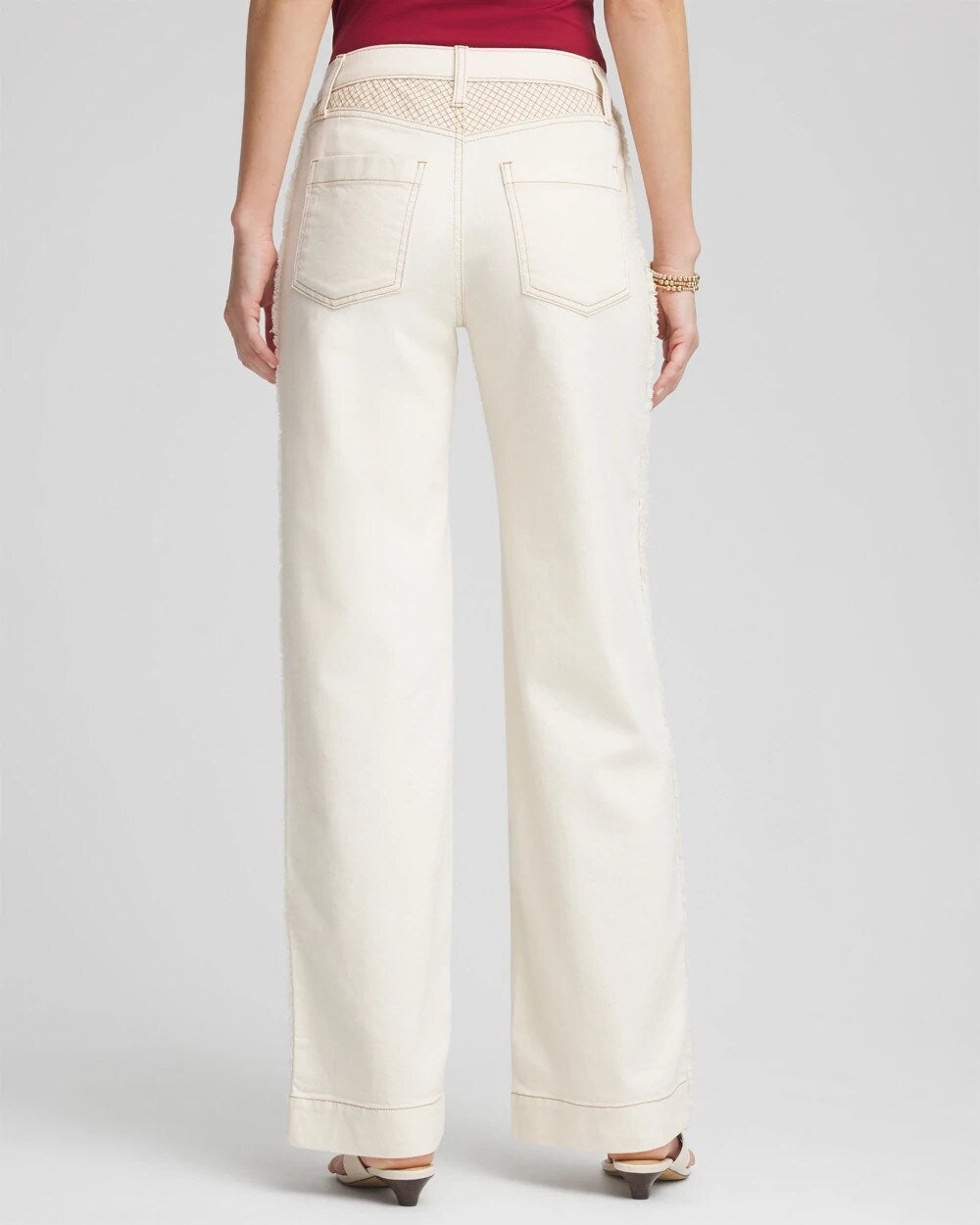 Chico's - Sea Salt High-Rise Frayed Jeans