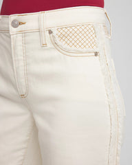 Chico's - Sea Salt High-Rise Frayed Jeans