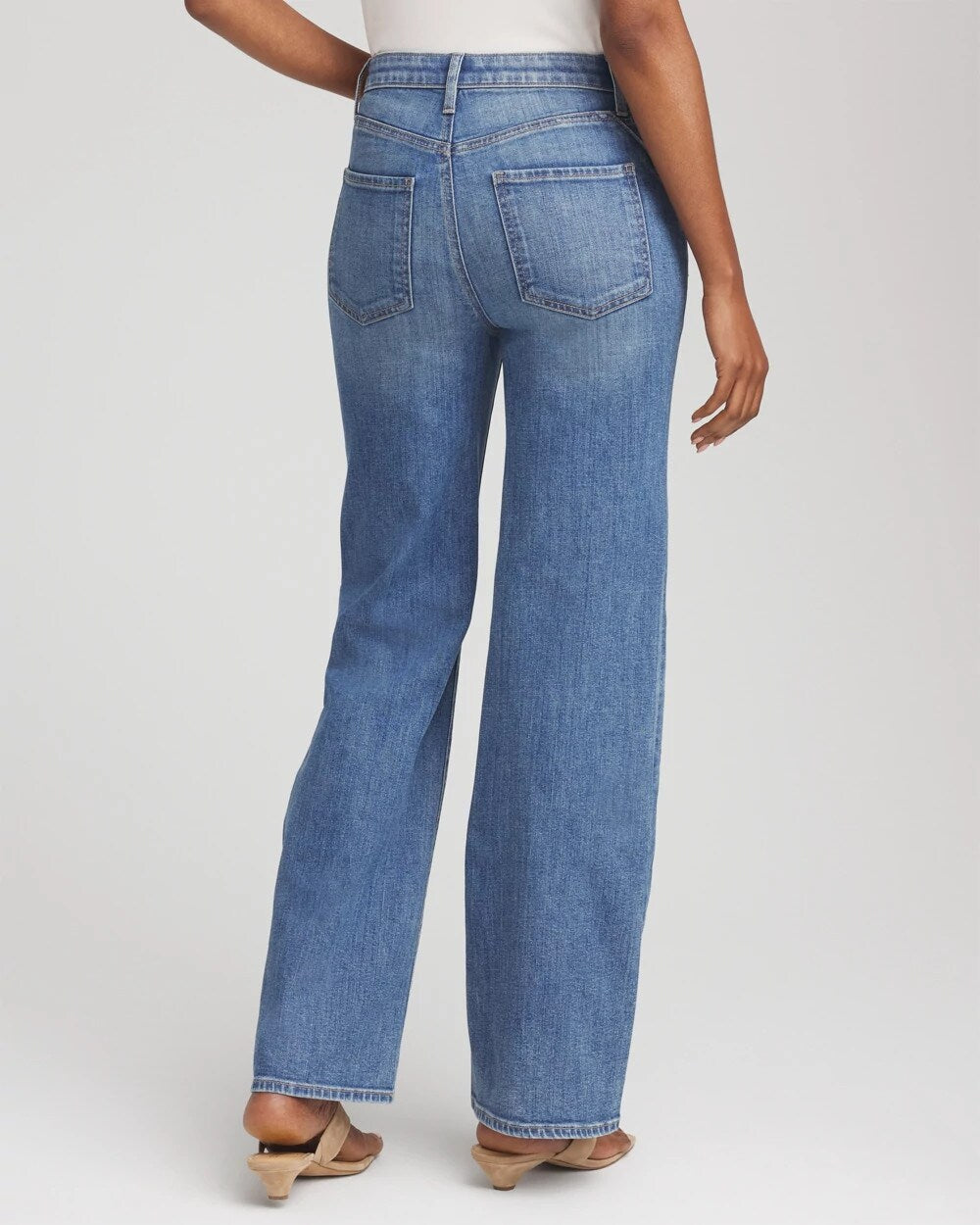 Chico's - Appliqué High-Rise Wide-Leg Jeans