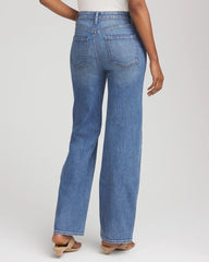 Chico's - Appliqué High-Rise Wide-Leg Jeans