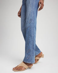 Chico's - Appliqué High-Rise Wide-Leg Jeans