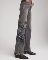 Chico's - Printed High-Rise Wide-Leg Jean
