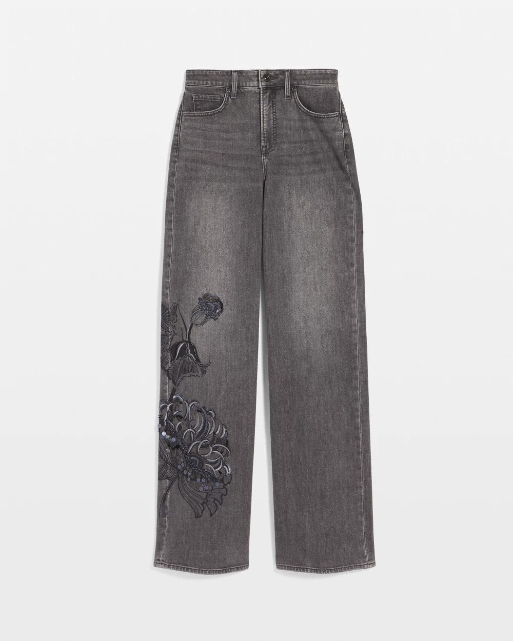 Chico's - Printed High-Rise Wide-Leg Jean