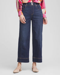 Chico's - Pull-On Wide-Leg Cropped Jeans