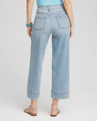 Chico's - Pull-On Wide-Leg Cropped Jeans
