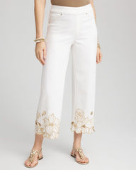 Chico's - Pull-On Embellished Cropped Jeans