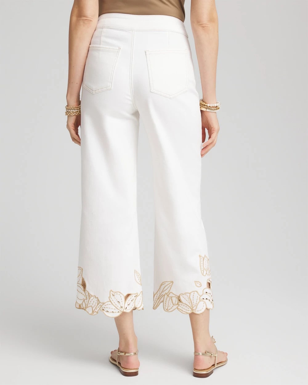 Chico's - Pull-On Embellished Cropped Jeans
