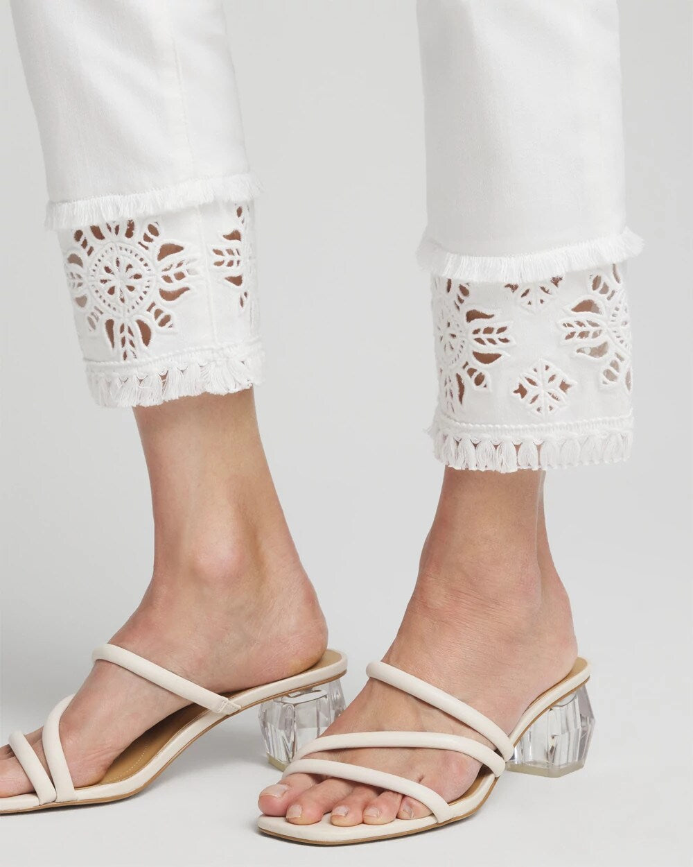 Chico's - No Stain Embellished Pull-on Cropped Jeans