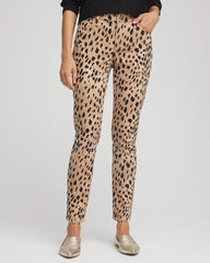 Chico's - Leopard Girlfriend Slim Ankle Jeans