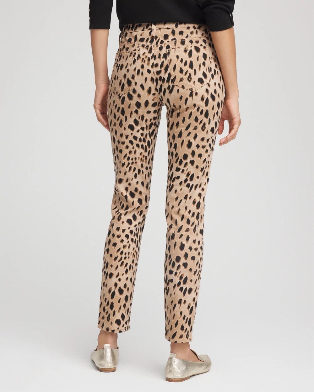 Chico's - Leopard Girlfriend Slim Ankle Jeans