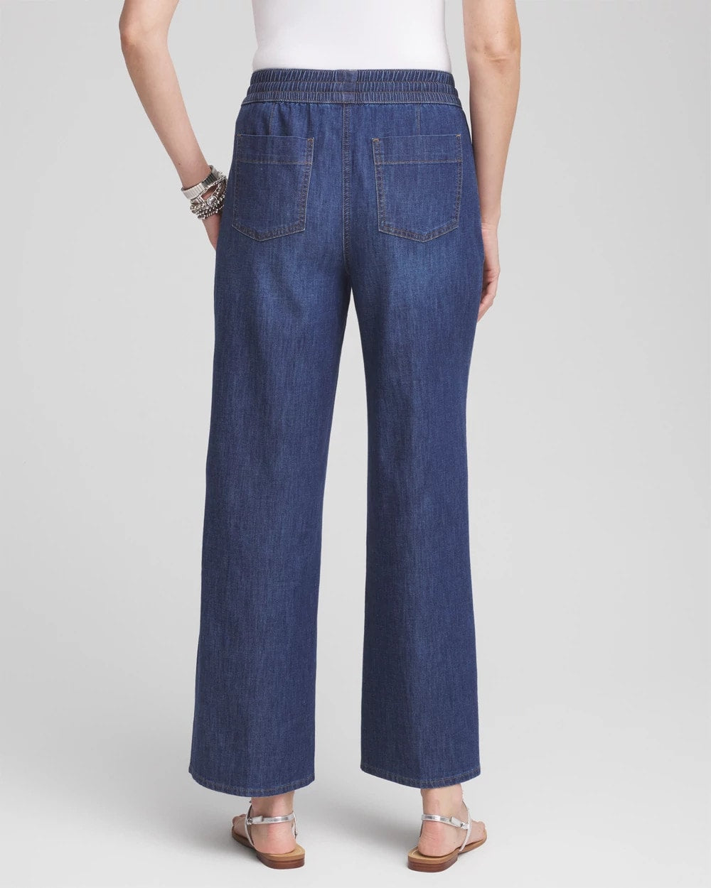 Chico's - Lightweight Drawstring Ankle Jeans