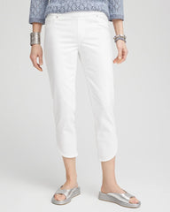 Chico's - No Stain Pull-On Dolphin-Hem Capri Jeans