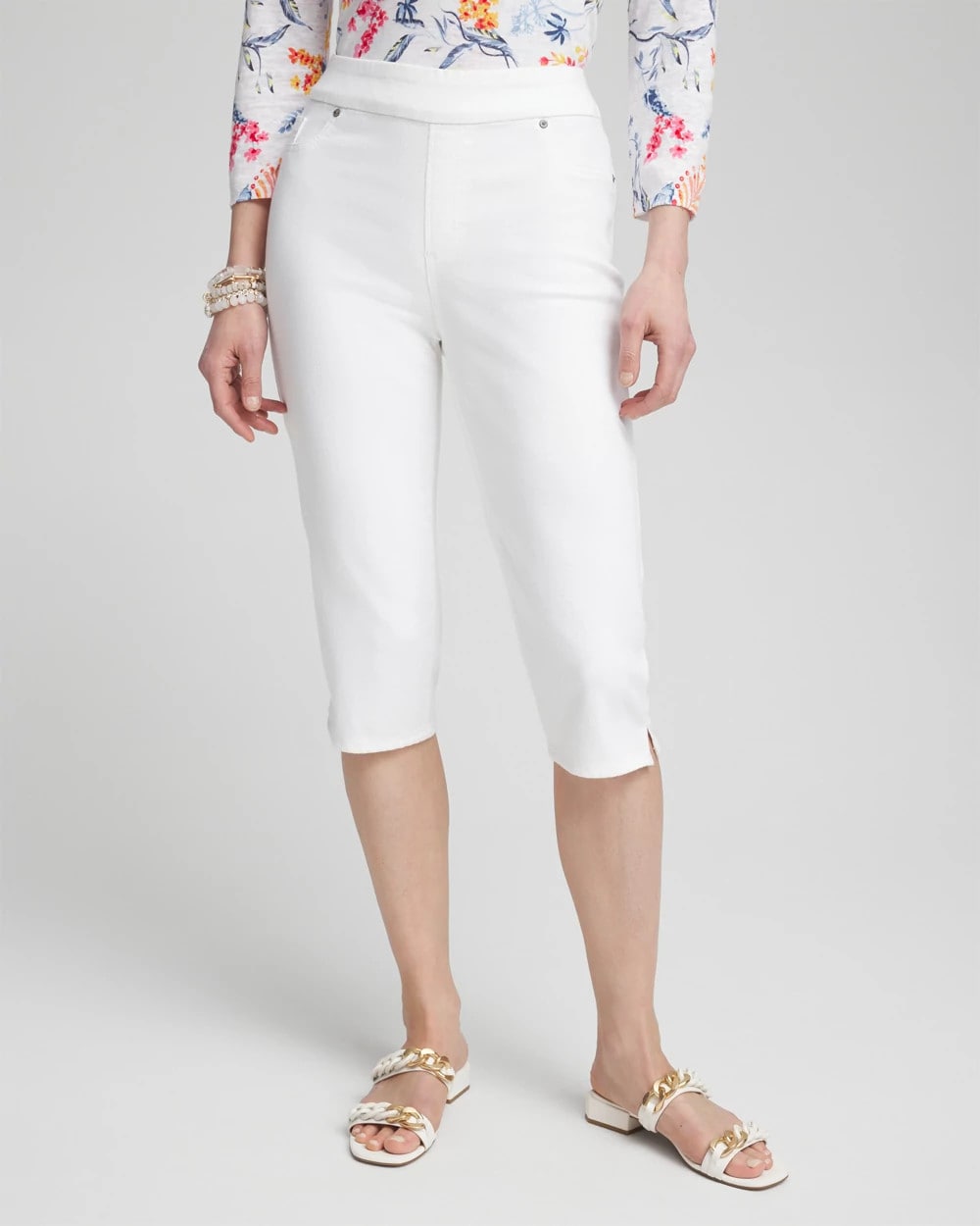 Chico's - No-Stain 17" Pull-on Denim Capris