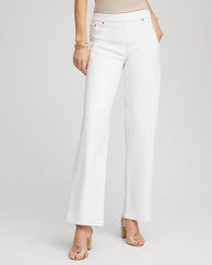 Chico's - Petite Seeded Pull-On Wide-Leg Jeans