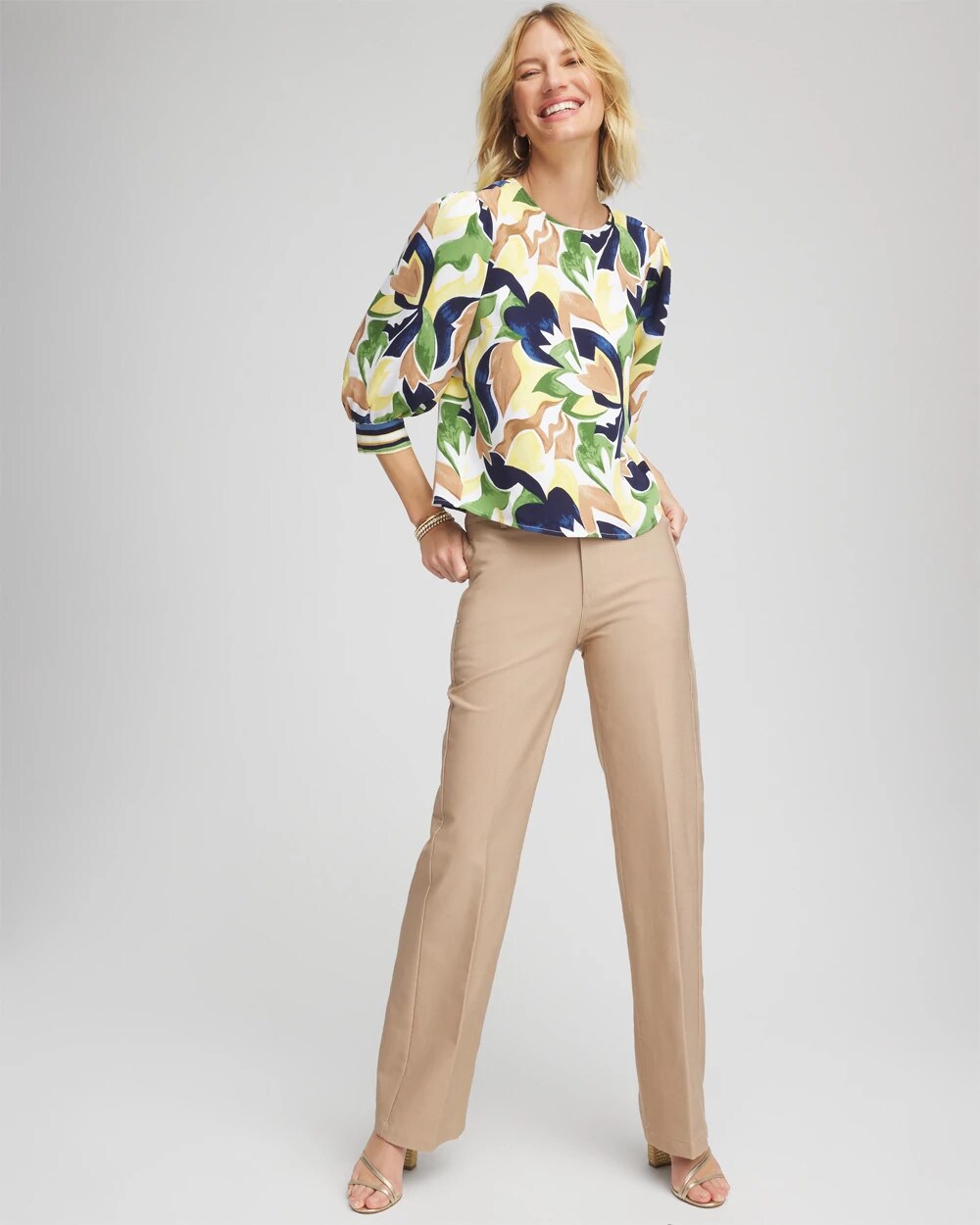 Chico's - Cotton Straight-Leg Trousers