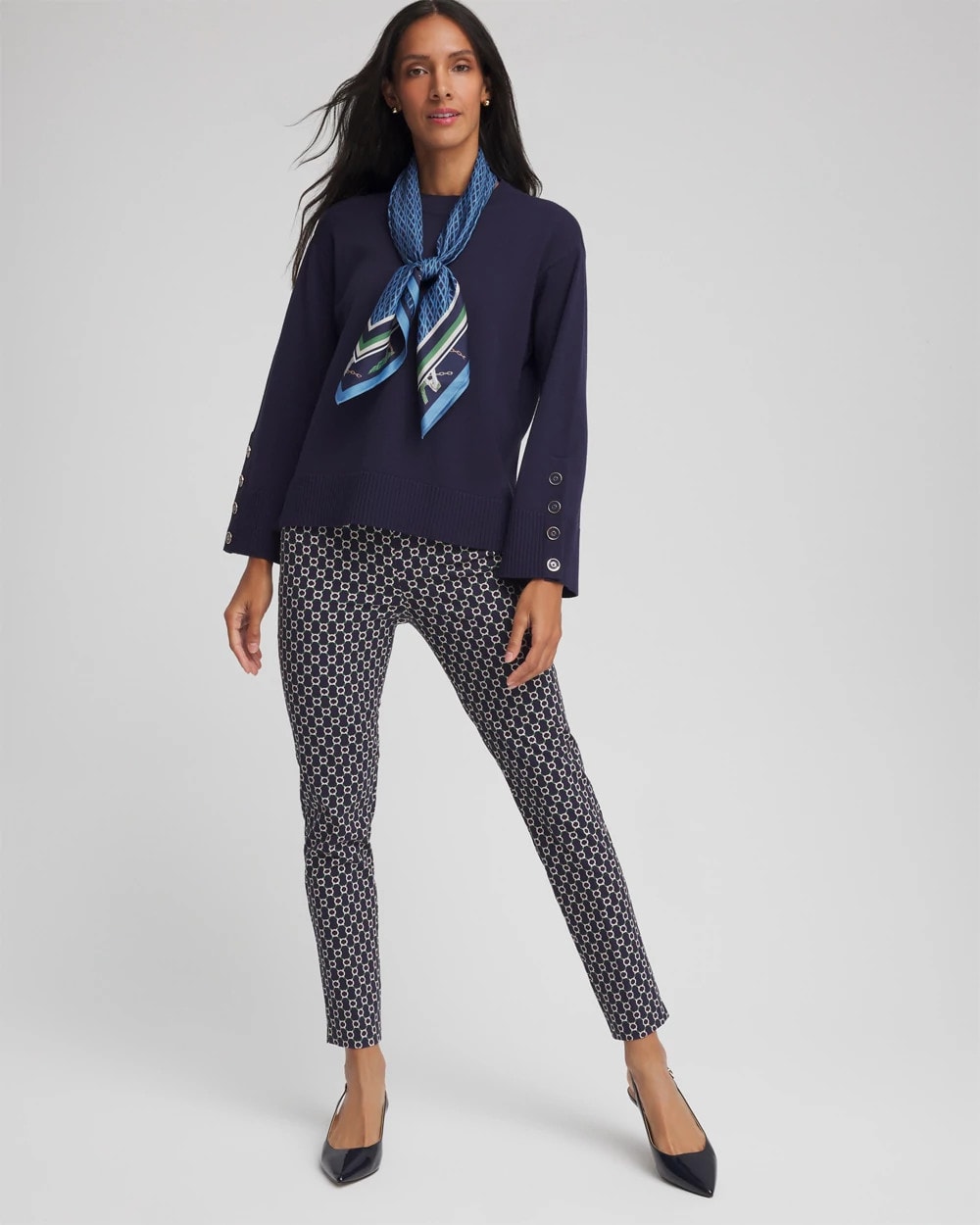 Chico's - Brigitte™ Chain Connection Slim Ankle Pants
