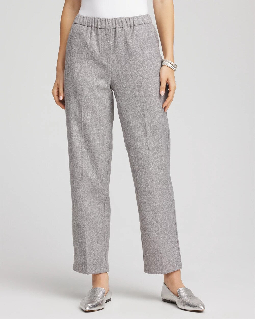 Chico's - Shimmer Straight Tapered Ankle Pants