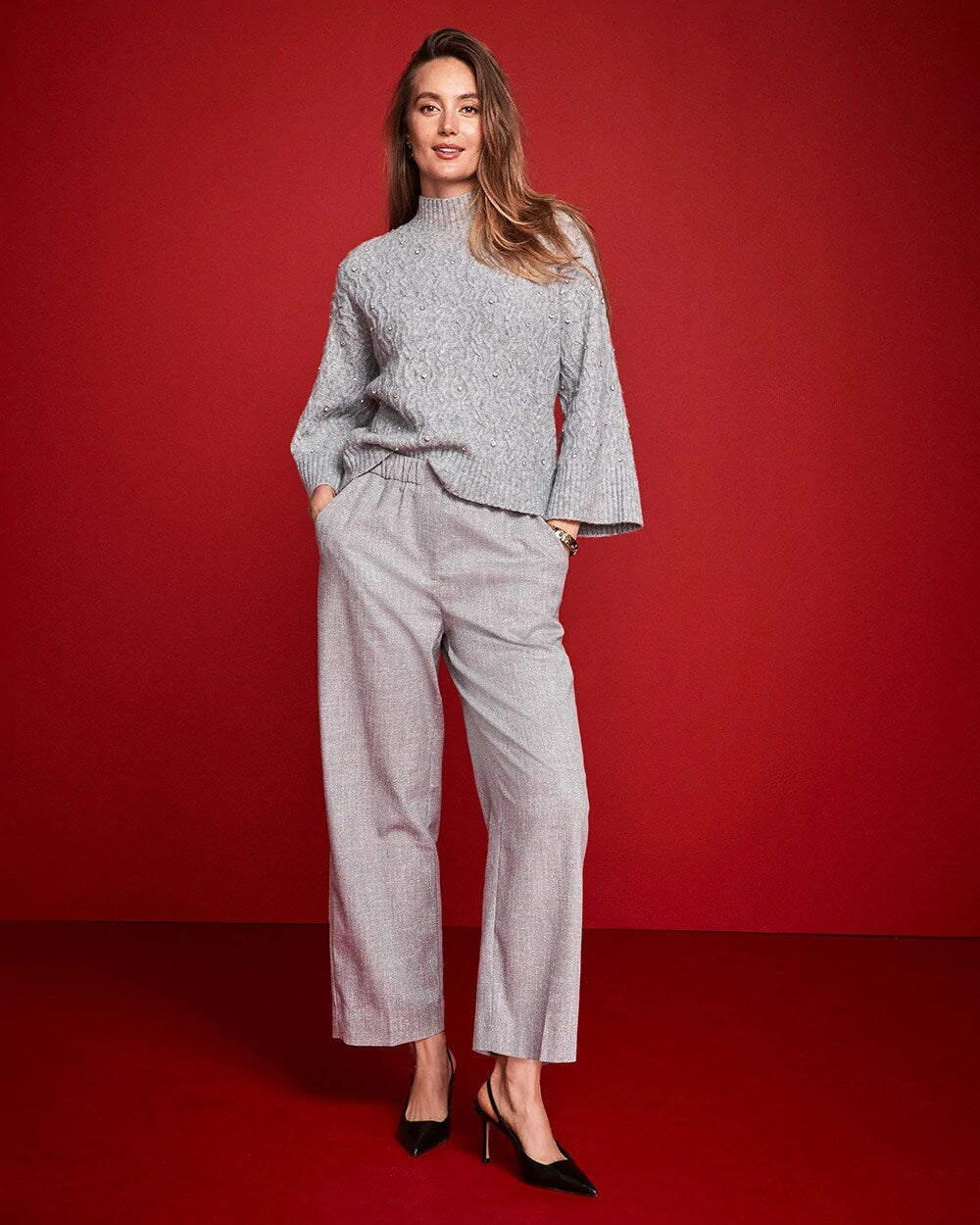 Chico's - Shimmer Straight Tapered Ankle Pants