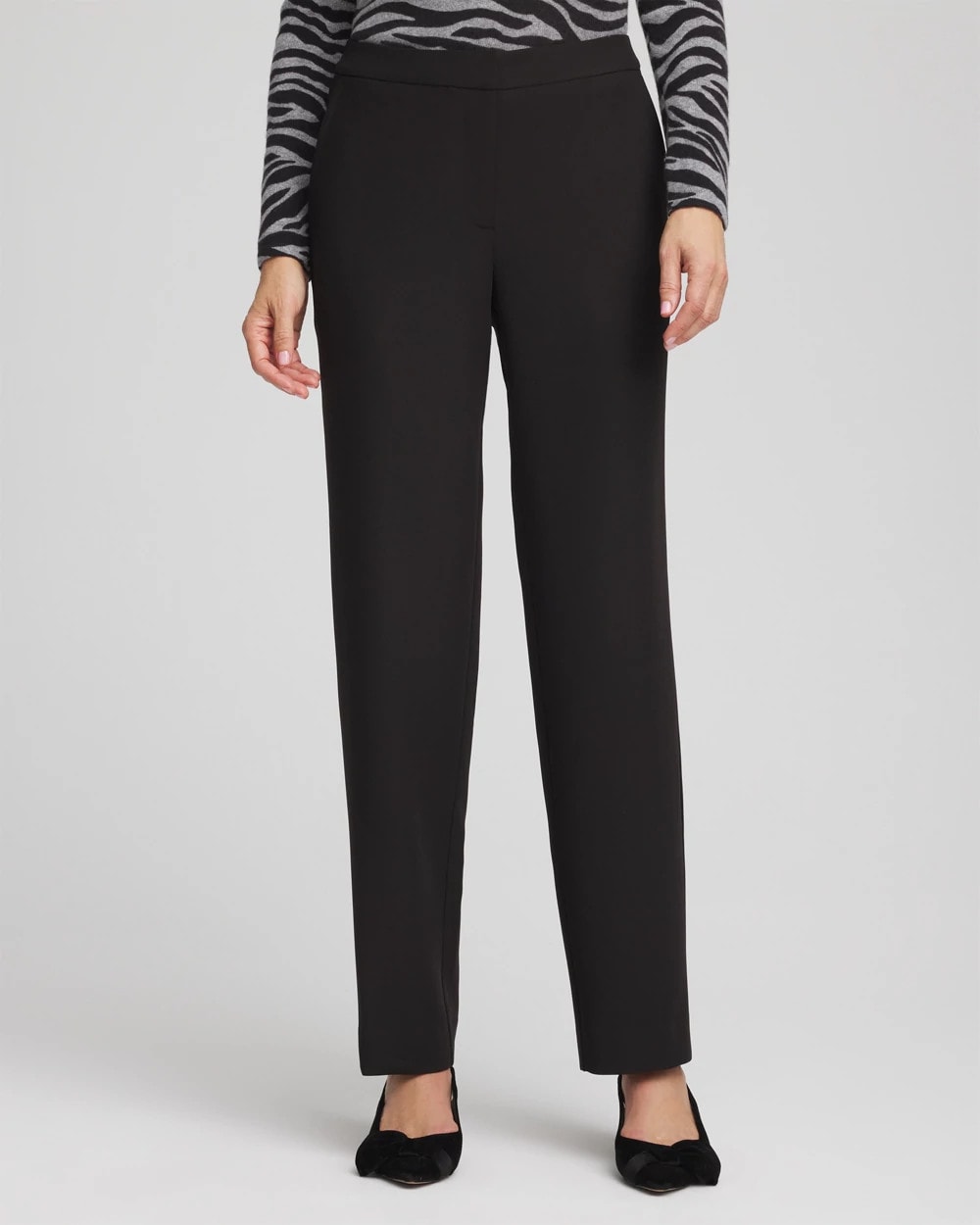 Chico's - Textured Straight Tapered Ankle Pants