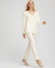 Chico's - Juliet Golden Foiled Slim Ankle Pants