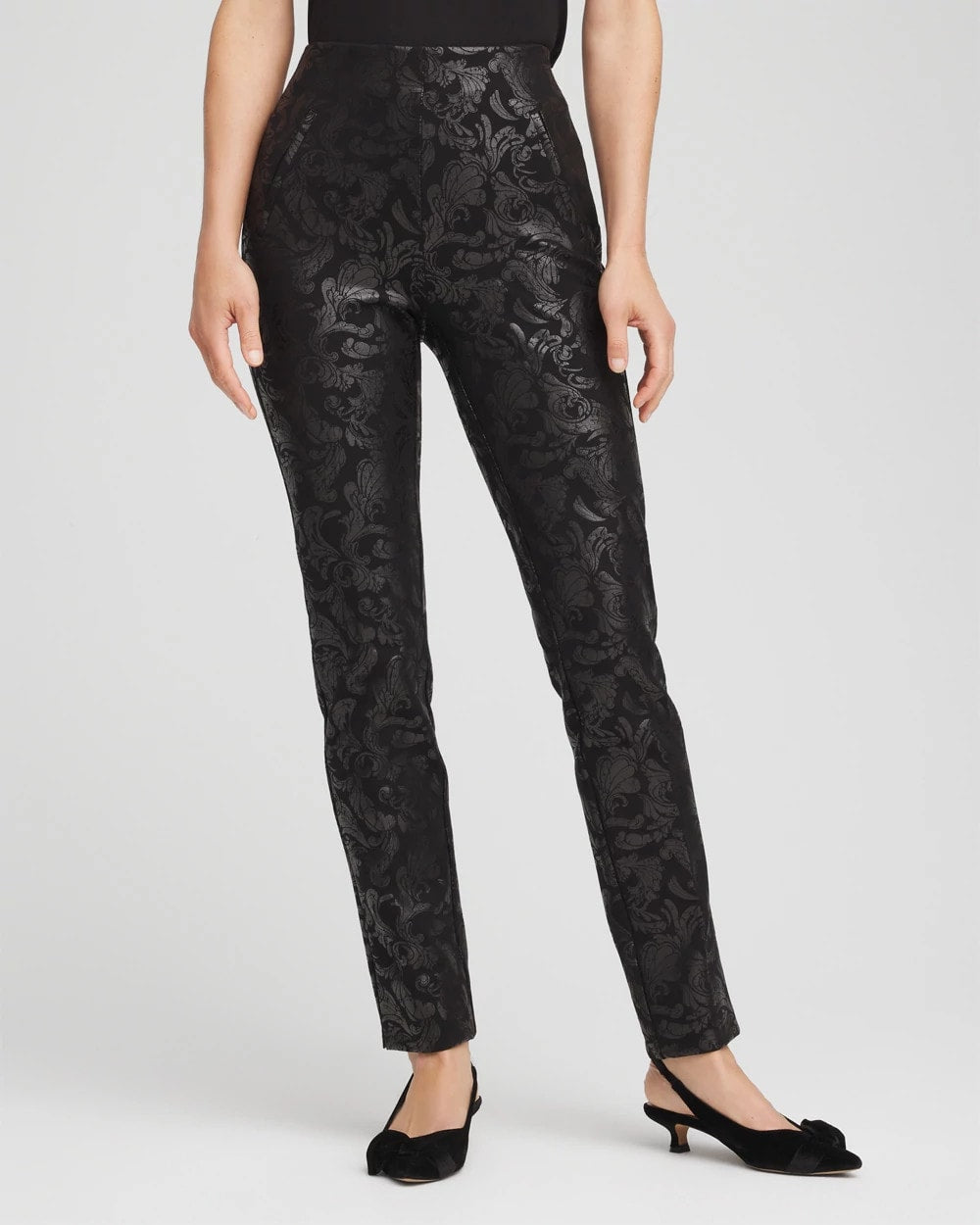Chico's - Juliet Foiled Slim Ponte Pants
