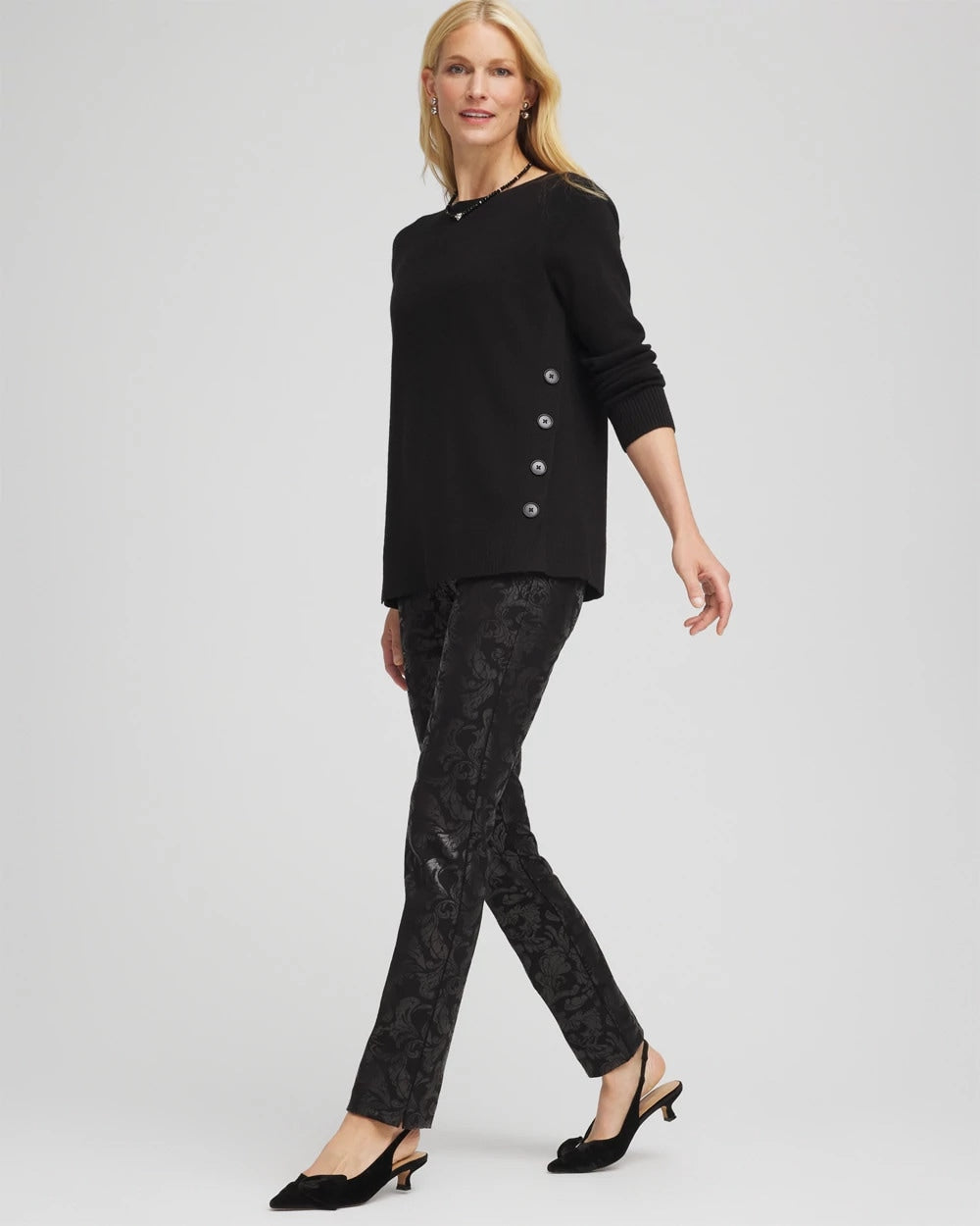 Chico's - Juliet Foiled Slim Ponte Pants